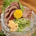 福亭 - 戻り鰹タタキ1000円