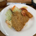 Shokujidokoro Katou - アジフライ・エビフライ定食　