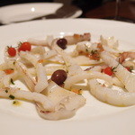 オステリア・オリエーラ - Oct, 2013　白イカの軽いグリル　野菜とエシャロットのソース　