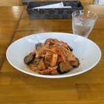 手作りスパゲッティ ボノボノ - 料理写真:茄子とベーコンのアラビアータ。美味し。