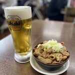 江ざわ - モツ煮 & 生中