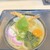 丸亀うどん 大手門 - 料理写真:天ぷらうどんに生卵トッピング