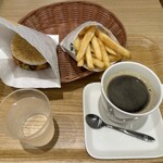 Mosubaga - モスライスバーガー海鮮かきあげ＋ブレンドコーヒー