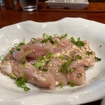 たかおか魚苑 - 炭火A定食の鶏のせせり