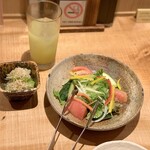 旬彩 かづ - その日の漬け物と野菜サラダ