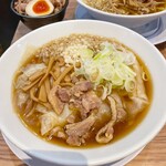 親鶏らぁ麺 いし川 - 親鶏らぁ麺 細麺 ワンタン6ヶトッピング 980円