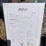 ドーシェル - カフェメニュー(店先のものなので中に入るともっとあるかも)