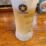 寅屋 - 初手は生ビール