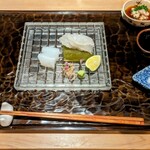 Kamakura Waku - お刺身（イカ、かわはき、肝）