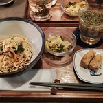 香港甜品店 甜蜜蜜 - きのことニラの和え麺セット　1500円