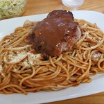 キッチンサン - ハンバーグスパゲティのアップ