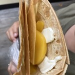 クレープのお店 K'S - ハニークリームチーズクレープピーチトッピング/¥400