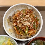 すき家 - ねぎキムチ牛丼 ¥580