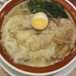 広州市場 - 肉と海老二種盛り雲呑麺　塩