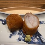 温石 - 太刀魚の蓮根揚げ