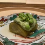 温石 - おなすの煮浸しと枝豆のソース