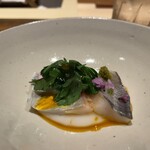 温石 - えぼ鯛の炙りとごまどうふ