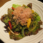 うまいもんや こむ - イカ墨そうめん ゴーヤチャンプルー