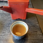 百壱 楠 - 付け汁を蕎麦湯で割ります