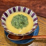 あなごと日本酒 なかむら - 茶碗蒸し、これも混ぜていただきます