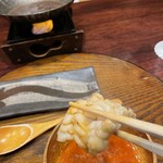 あなごと日本酒 なかむら - すき焼き、一口でぜひ