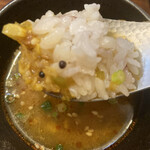 月と亀 - ラッサムにライスを浸して