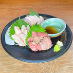 Assortment of 3 meat sashimi