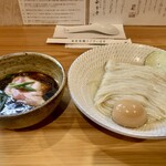 Tsukesoba Jinguuji - 鰹昆布出汁 醤油つけそば 味玉入り