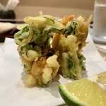 魚と炭と 濵さき - かき揚げが美味いということ