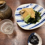 Rikyuu An - お酒、海苔の佃煮、ぬた