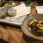 和咲日 - 太刀魚揚げ物と揚げ出し豆腐