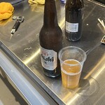 魚屋 Fish.K - とりあえず　ビール！　大瓶580円です！