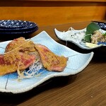 食べ処・飲み処 ふたつめ - 秋刀魚のなめろうと肉のたたき