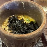 天ぷら たけうち - ワタリガニと天草のりの茶碗蒸し