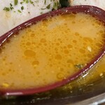 初志 麺屋 居間人 - 『水晶山ら～めん(中太麺)』のスープ