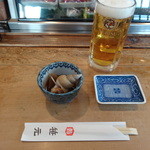 鮨 笹元 - 生麦酒に付け出し