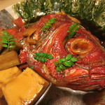 和食 こんどう - 煮物　千葉県勝浦産金目鯛の兜