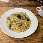 イタリア大衆食堂 堂島グラッチェ - 牛肉しぐれ煮と小松菜の和風パスタ