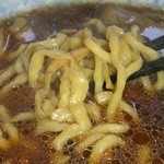 めんこう - 麺のアップ　中太の多加水麺