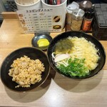 Udon Fuji - 選べるかけセット（かけうどん＋肉めし）