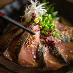 Mackerel with sesame dressing