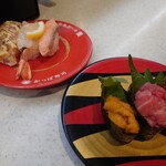 かっぱ寿司 - 3種の直火炙り食べ比べ、ごち寿司豪華軍艦三昧