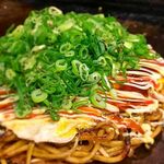 Western Cuisine grilled with green onions and soba