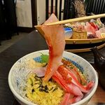 Amimoto Ryouri Toku Zoumaru - 金目鯛の紅白二色丼　2750円