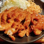 焼肉まるしま - 大判トンカツ定食800円＋ソース増量30円　※寄ってみた