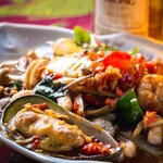 Spicy stir-fried Seafood