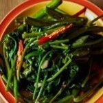 Stir-fried water spinach