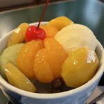 甘味処 彦いち - マロンクリームあんみつ　づんだあん　792円