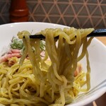 セキレイ - 菅野製麺所製特注の中太ストレートを手揉みした麺