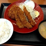 かつや - 海老・ヒレ・メンチカツ定食　890円